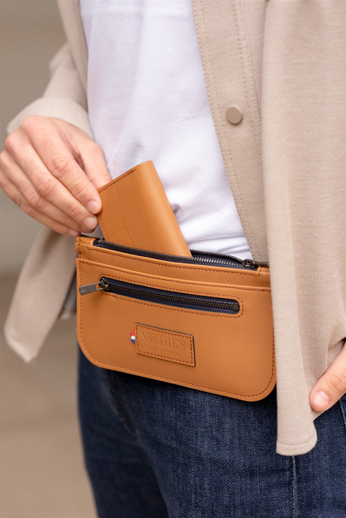 sac banane homme cuir