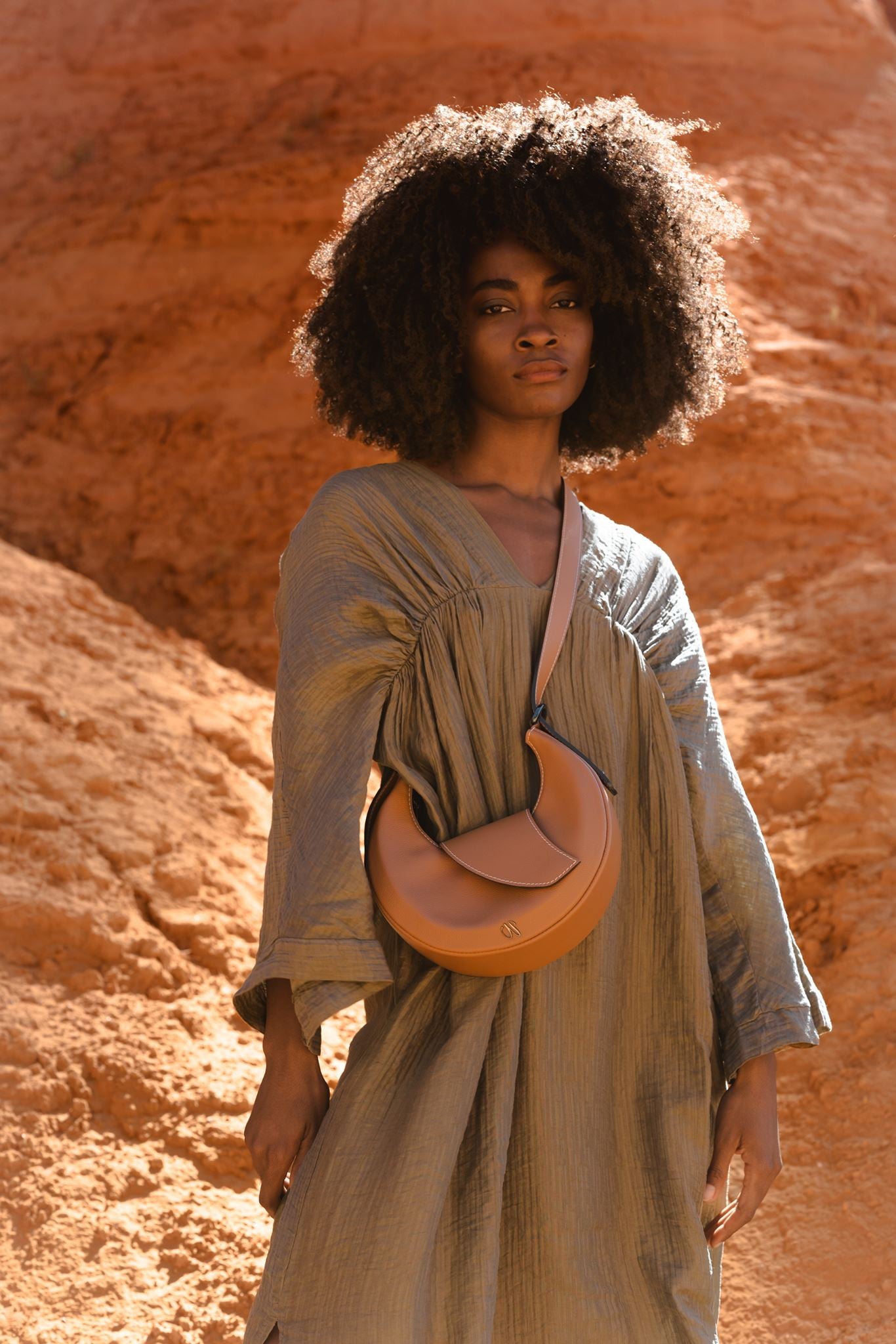 Nouvelle lune - camel grainé