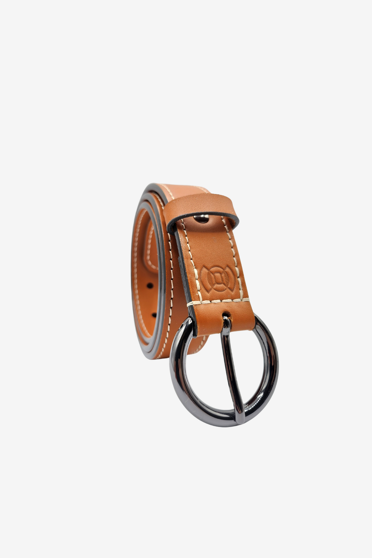 Ceinture Femme En Cuir Tissé - Vert Olive/Marron, Taille S (32" Adj 20-28") - Occasion Charter Club