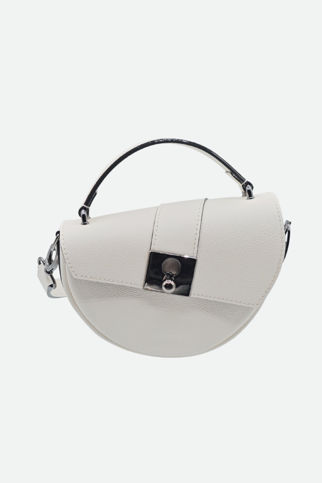 Sac demi lune cuir blanc