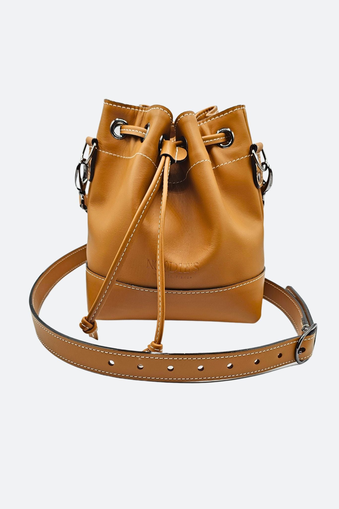 Sac seau en cuir Camel Tommy