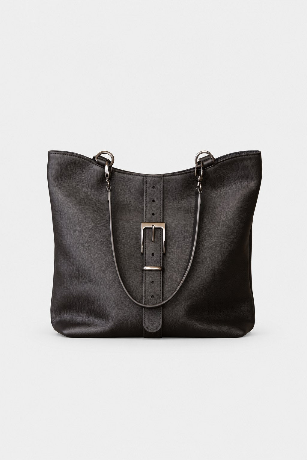 Sac cabas cuir noir grainé - Billy - noir grainé