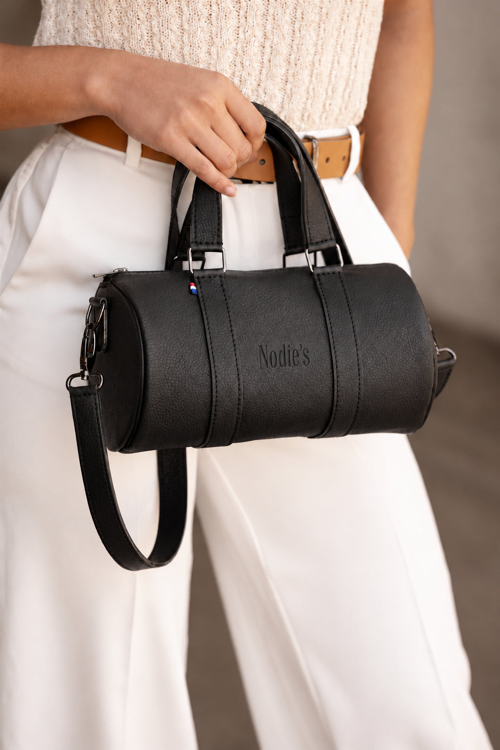 Jim - cuir noir grainé