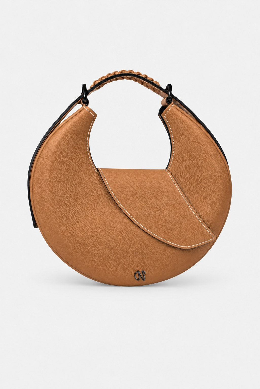 Sac hobo femme cuir camel - Nouvelle lune - camel grainé