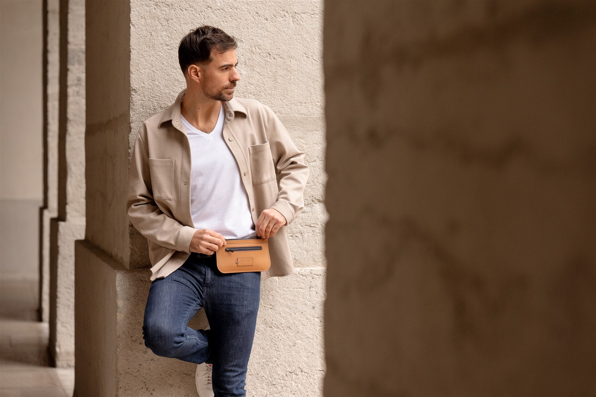 Sac ceinture camel