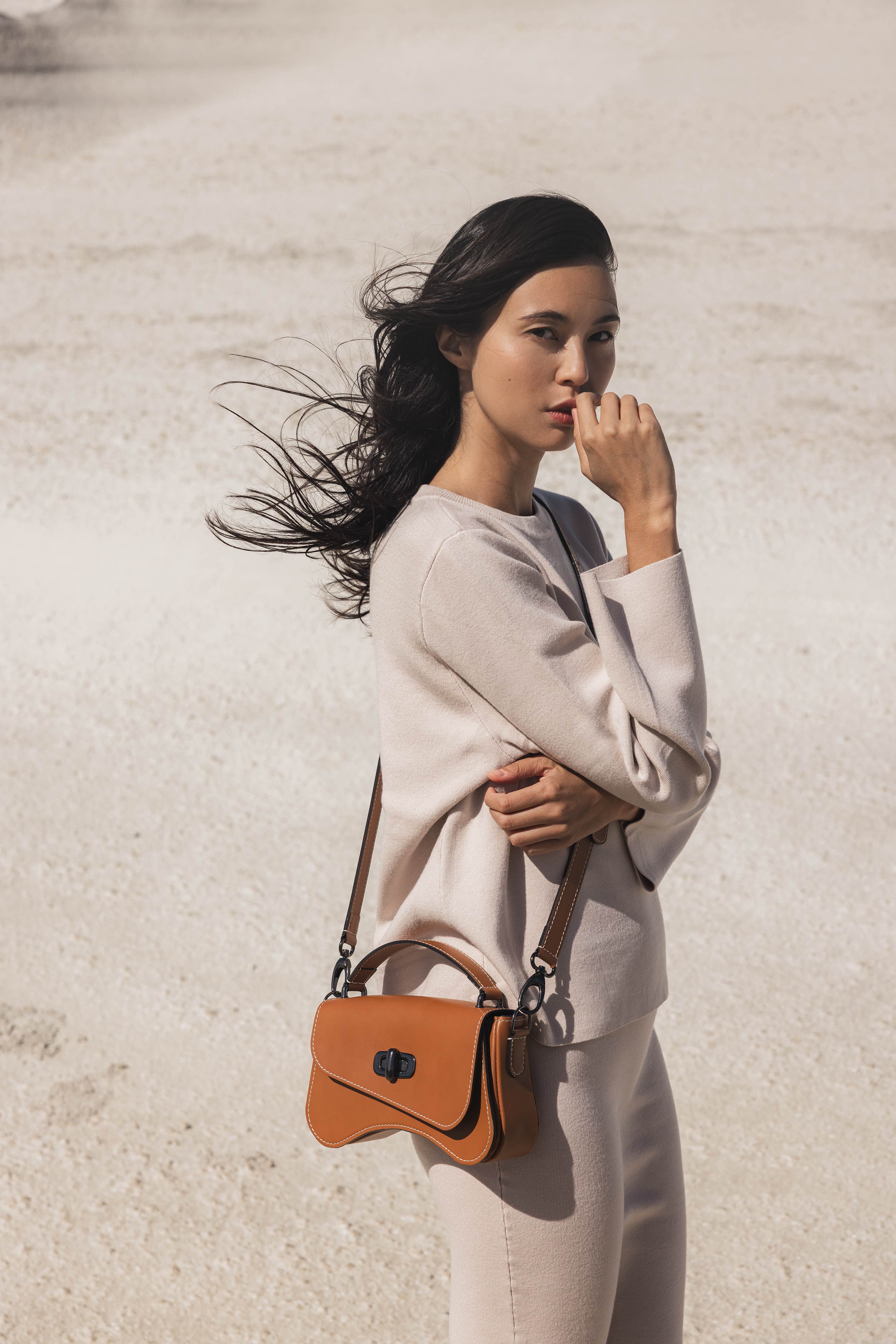 sac baguette cuir bandouliere