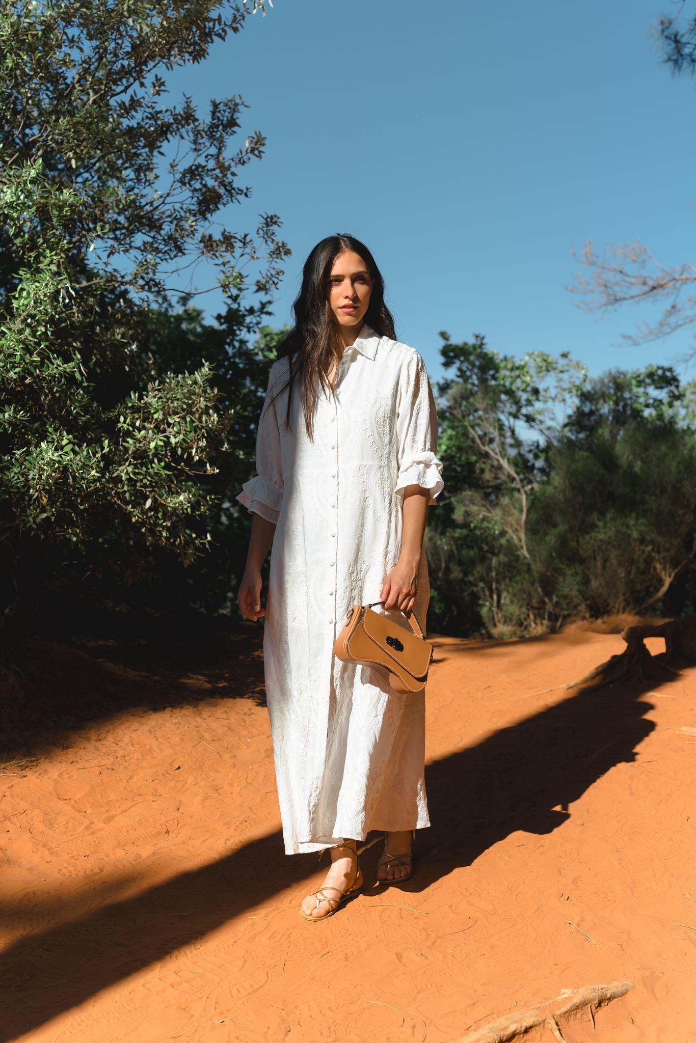 sac porté épaule camel