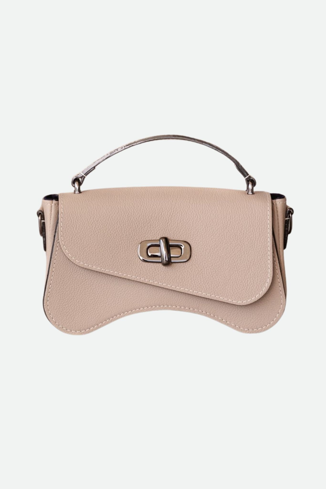 sac baguette forme taupe