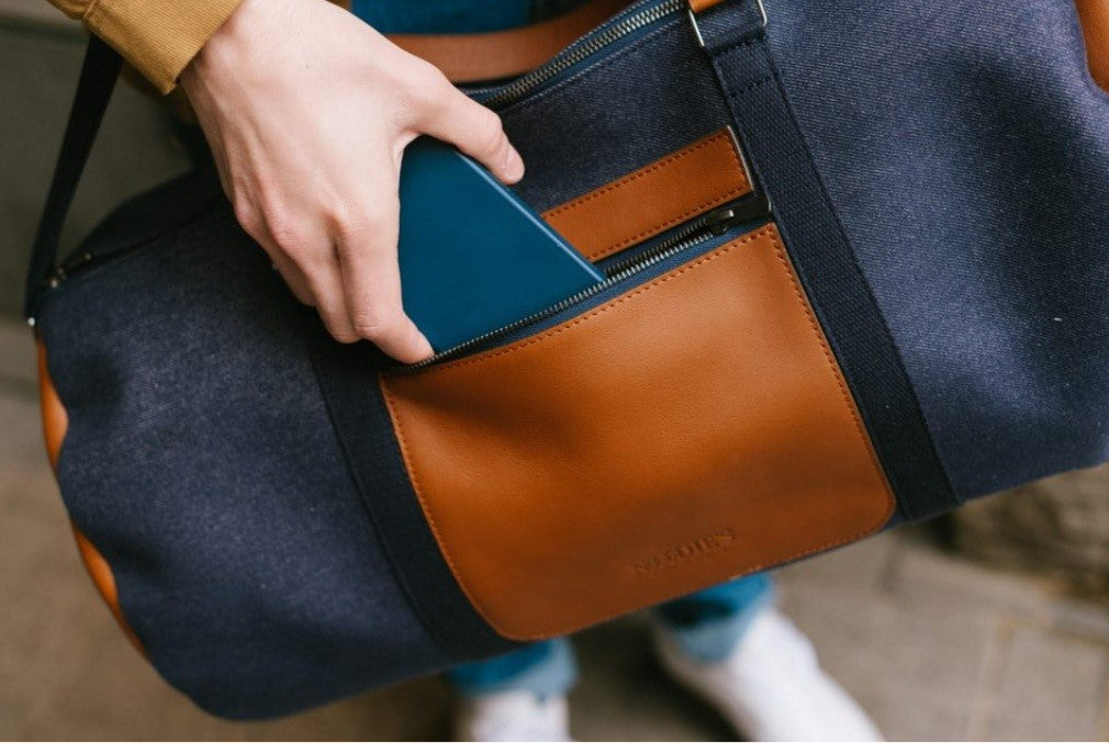 sac de voyage cuir camel 