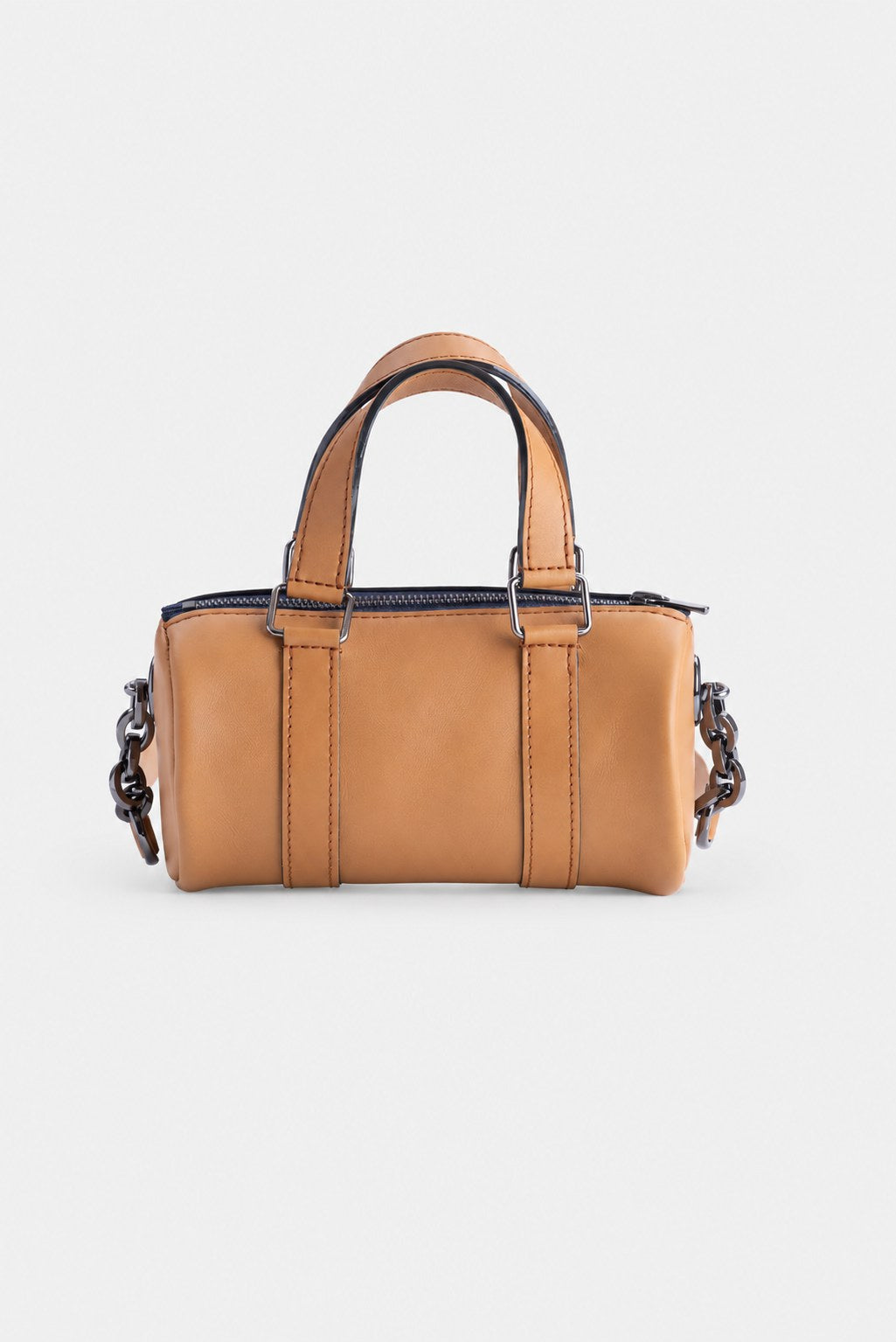 Mini sac bandoulière cuir femme marron lisse - جيم نانو - جلد جمل ناعم