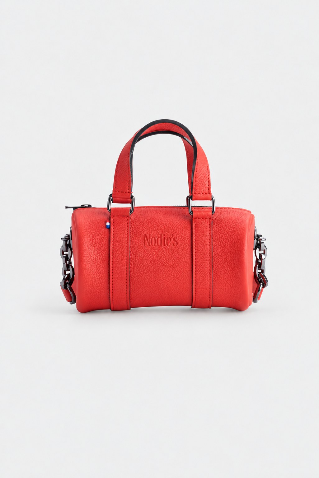 Mini sac bandoulière cuir femme rouge grainé - Jim nano - rouge grainé