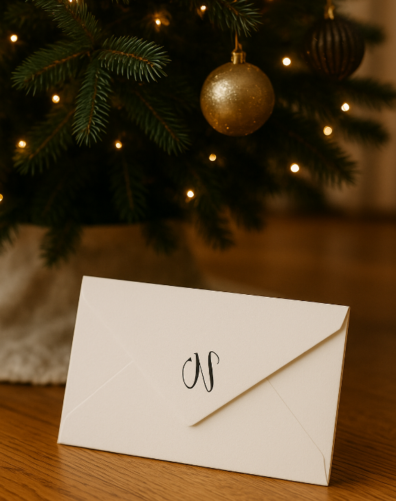 Pochette cadeau Noël (idéal en attendant votre produit )