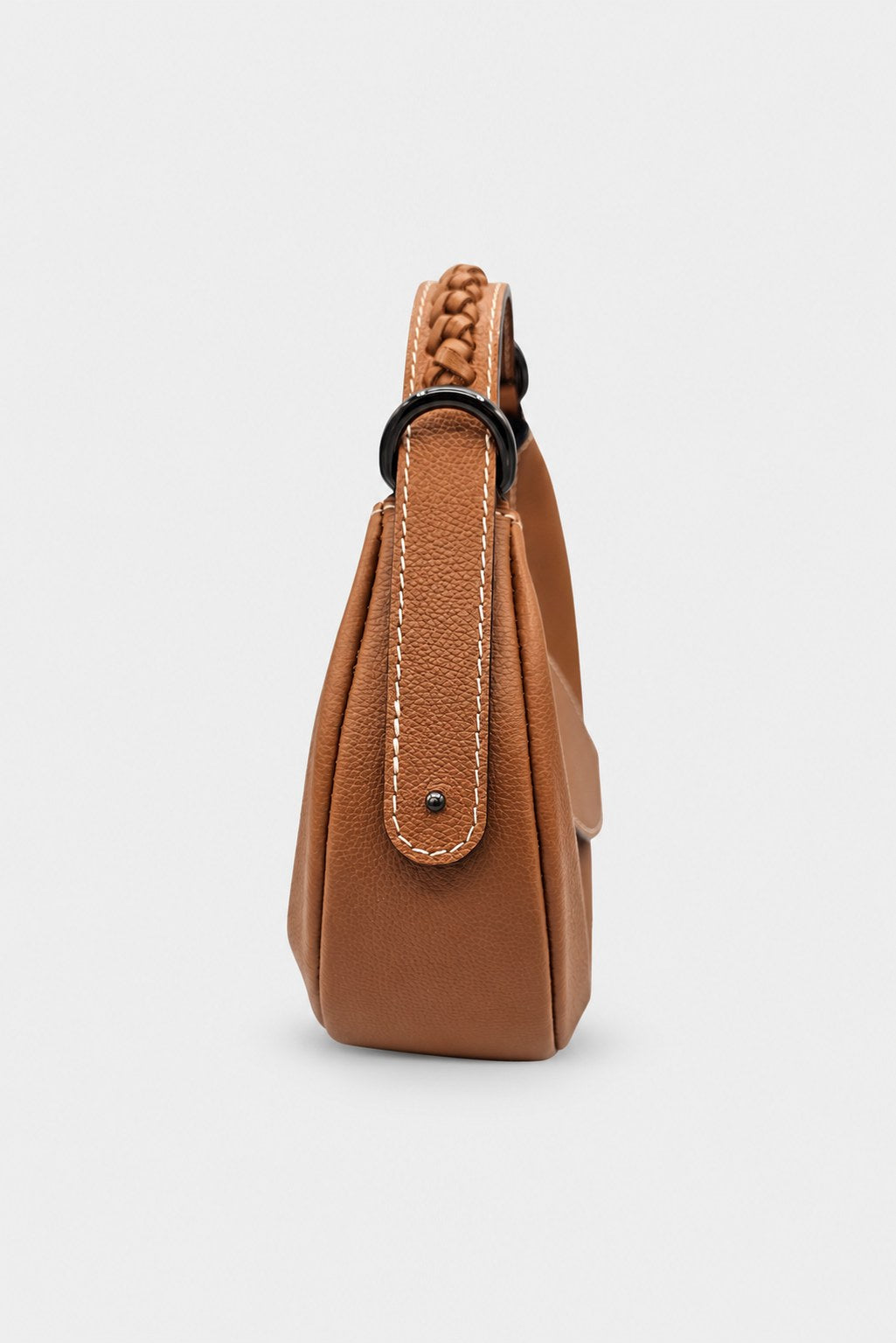 Mini sac hobo femme cuir camel - Mini قمر جديد - جلد جمل محبب