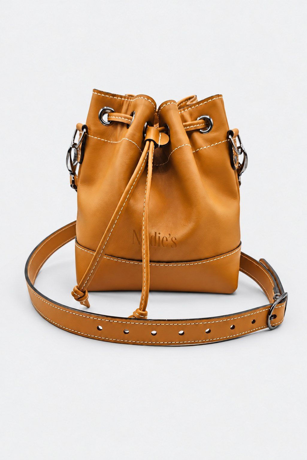 Sac seau cuir marron lisse - تومي - بشرة ناعمة كبشرة الجمل